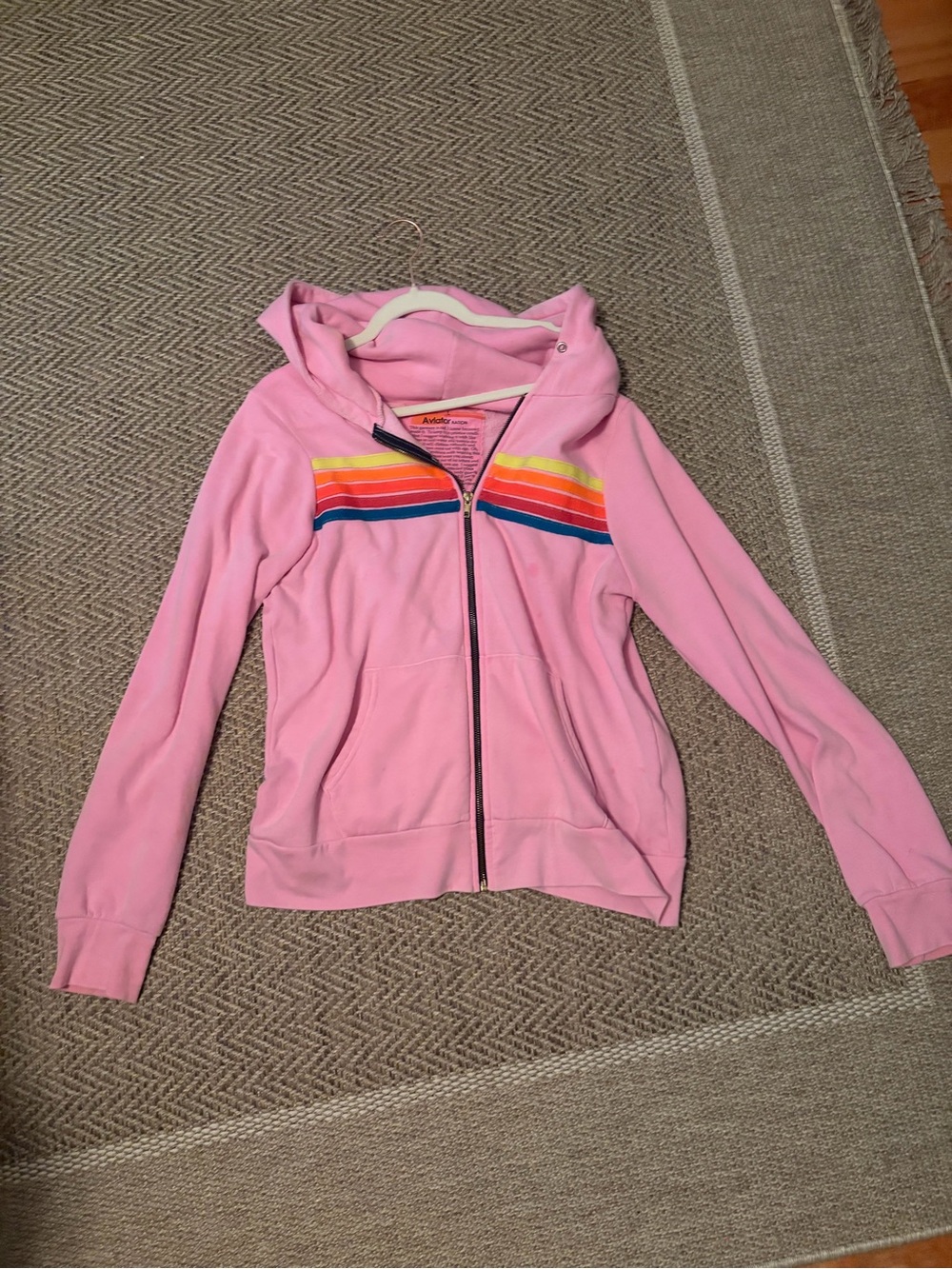 Aviator Nation Neon Zip Up Hoodie